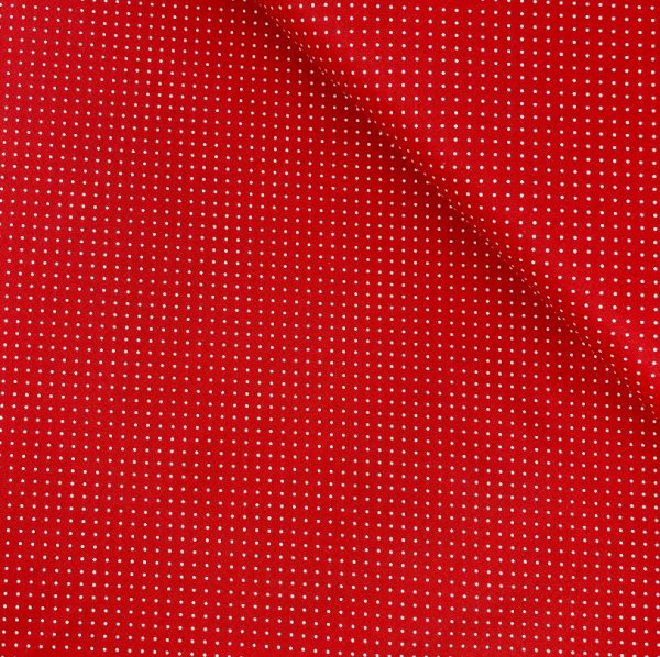 Baumwolle - Petit dots - rot